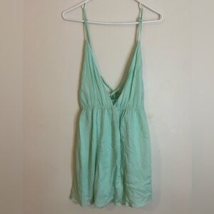 Tobi Light Teal  Strappy Mini Dress open back small petite